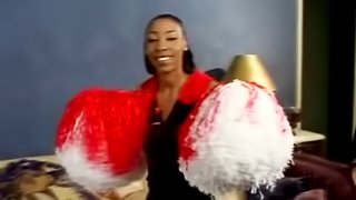 Face fucking the horny cheerleader before punishing her hard