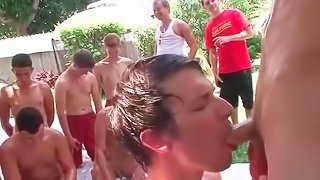 College orgy with gay fresher sucking shaft