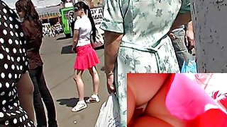 Fascinating people with red short short petticoat
