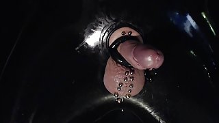 Latex Piercing cock Ring Penis Pumpe