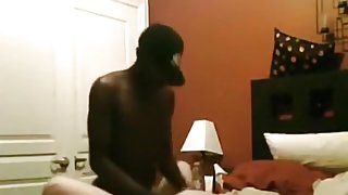 Nerdy white girl gets doggystyle and missionary fucked by her black bf