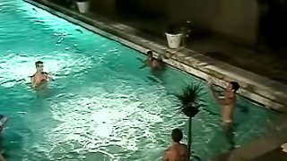 Two sexy ladies are fucking in the pool