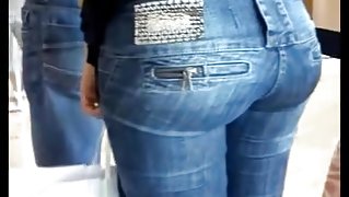 Sexy butt in tight jeans