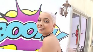 Horny blonde Aaliyah Hadid craves a fat boner up her tight anus