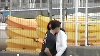 Public sex video clip with two horny lovers