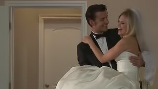 Wedding night sex with his beautiful bride Scarlet Red
