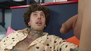 Tranny Gets Her Cock Sucked After Giving Blowjob @ The Tranny Bunch