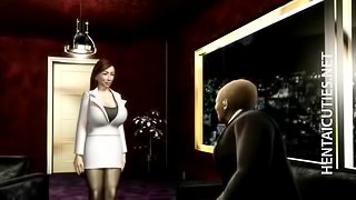 3D hentai MILF gets big tits tortured
