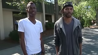 Skinny Chris Kingston gets fucked rough by two Blacks