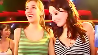 Muscular strippers fuck party girls