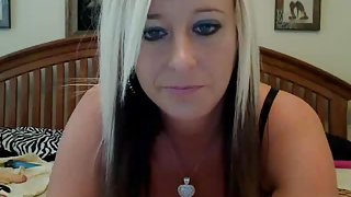 Hot Blonde MILF Dildos Pussy On Webcam Part 1