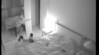 This video was taken by the security cam in the hotel room