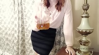 POV Thief Coworker Caught and Has to Drink Piss!